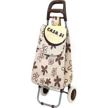 Nákupní taška Nákupní taška na kolečkách LARS , hnědé květy CS93062J06H