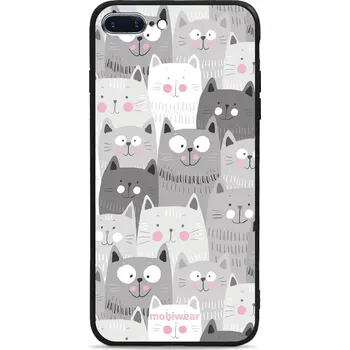 Pouzdro na mobilní telefon Lesklý kryt Mobiwear Glossy - Apple iPhone 7 Plus - G045G - Kočičky (Prémiové lesklé pouzdro, obal, kryt Mobiwear Glossy na mobil Apple iPhone 7 Plus - G045G - Kočičky, materiál Plast + TPU silikon - krytí po všech stranách, neošoupatelný potisk, tenké)