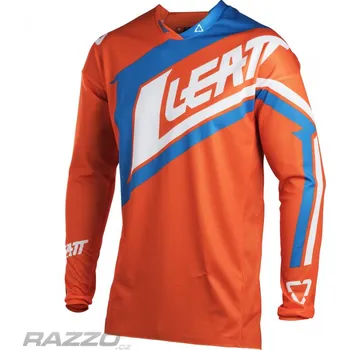 cyklistický dres Pánský MX dres LEATT GPX 4.5 Lite Jersey Orange Denim XXL