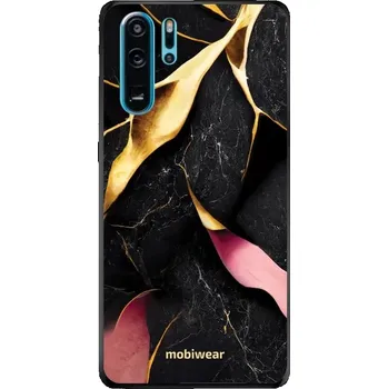 Pouzdro na mobilní telefon Lesklý kryt Mobiwear Glossy - Huawei P30 Pro - G021G Černý a zlatavý mramor (Prémiové lesklé pouzdro, obal, kryt Mobiwear Glossy na mobil Huawei P30 Pro - G021G Černý a zlatavý mramor, materiál Plast + TPU silikon - krytí po všech stranách, neošoupatelný)