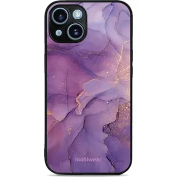 Pouzdro na mobilní telefon Lesklý kryt Mobiwear Glossy - Apple iPhone 14 - G050G - Fialový mramor (Prémiové lesklé pouzdro, obal, kryt Mobiwear Glossy na mobil Apple iPhone 14 - G050G - Fialový mramor, materiál Plast + TPU silikon - krytí po všech stranách, neošoupatelný potisk,)