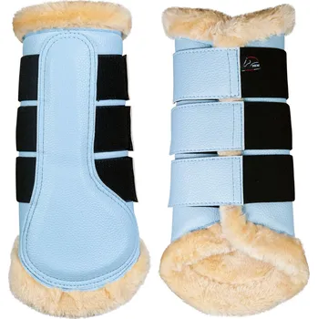 Ochrana nohy a ocasu HKM Kamaše drezurní Comfort Premium HKM, s beránkem, pár, baby blue XL