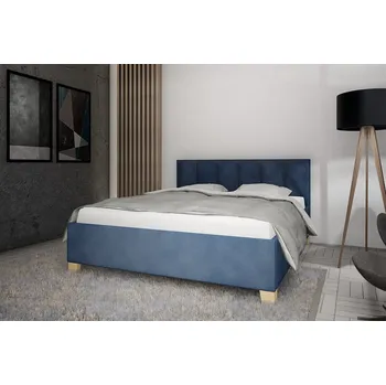 Postel Čalouněná postel Errai, 160x200 cm, Mrava Odstín moření: Třešeň, Výběr čalounění: Velvet 2201, Výška čela postele: 110 cm