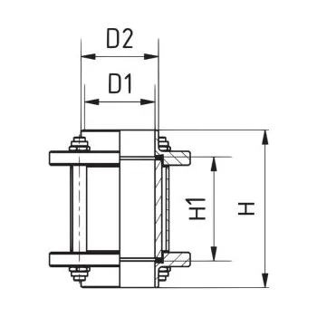 Ochranný vodní filtr Průhledítko-svár/svár-1.4301: DN 25