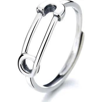 Prsten NUBIS® Stříbrný prsten zavrací špendlík - velikost universální - NB-5525