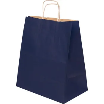 Obalový materiál Papírová EKO taška 305x170x340mm kroucené ucho námořnická 100 ks