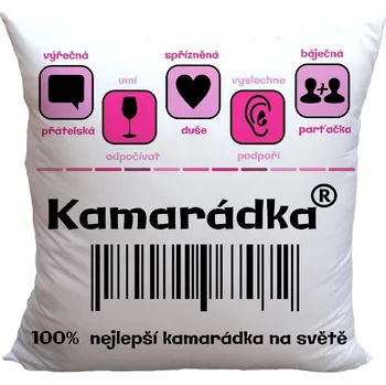 Dekorativní polštářek Polštář 40 x 40 cm - 100% nejlepší kamarádka