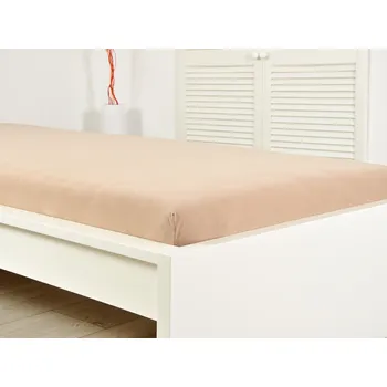 Prostěradlo B.E.S. - Petrovice, s.r.o. Prostěradlo Froté IDEAL - Kávová Rozměr: 90 x 200