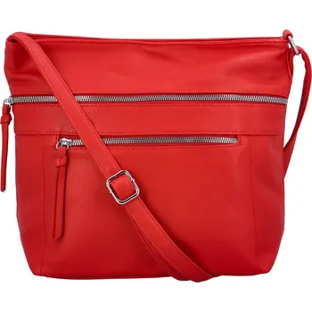 Praktická dámská koženková crossbody Andrea, červená