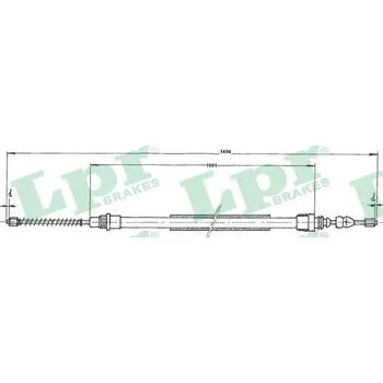 Lanko parkovací brzdy Tažné lanko, parkovací brzda, , 6006000596, LPR, C0698B