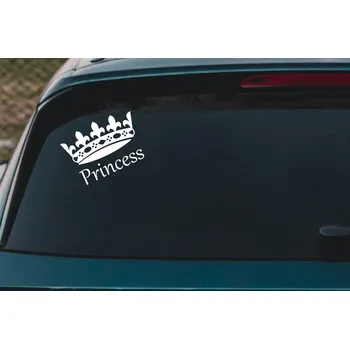 Samolepící dekorace Lepy.cz Samolepka na auto Princess Velikost (šířka x výška): 25x16cm, Barevná varianta: Světle oranžová