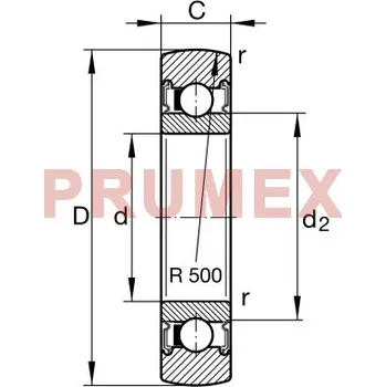 INA LR 6002-2RSR ložisková kladka