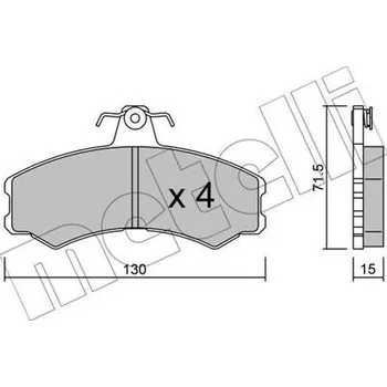 Brzdový systém Sada brzdových destiček, kotoučová brzda, , 500028835, 500029493, A850092003, METELLI, 22-0031-1