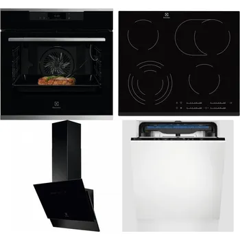 Set domácích spotřebičů ELECTROLUX KOEBP39X + ELECTROLUX EHF6547FXK + ELECTROLUX LFV616K + ELECTROLUX EES48200L