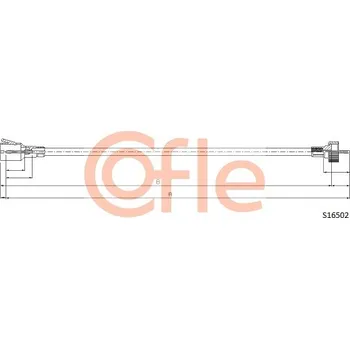 Náhon tachometru Hřídel tachometru, , COFLE, S16502