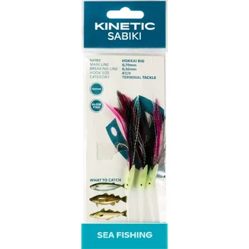 Umělá nástraha Kinetic mořský návazec Sabiki Hokkai 2/0 Green