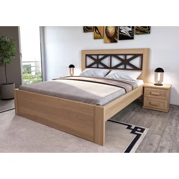 Postel Nábytek Rovder Postel Orion, Rovder Výběr moření: Růžová, Rozměr postele: 160x200, Druh dřeva: Bukový masiv