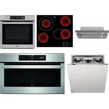 Set domácích spotřebičů WHIRLPOOL AKZ9 9480 IX + WHIRLPOOL AKT 8190/BA + WHIRLPOOL AKR 749/1 IX + WHIRLPOOL ABSOLUTE AMW 730 IX + WHIRLPOOL WIO 3O540 PELG