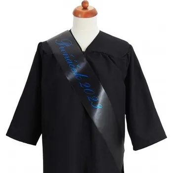 Party dekorace Šerpa pro předškoláky černá - saténová