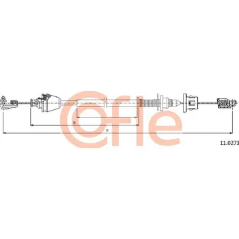 Lanko parkovací brzdy Lanko plynu, , 7700425600, 7700429400, COFLE, 11.0273
