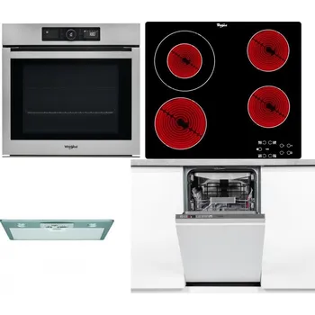 Set domácích spotřebičů WHIRLPOOL AKZ9 9480 IX + WHIRLPOOL AKT 8130/NE + WHIRLPOOL AKR 650/1 IX + WHIRLPOOL WSIO 3O34 PFE X