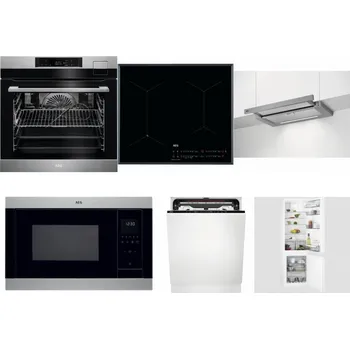 Set domácích spotřebičů AEG BSK792380M + AEG Mastery SenseFry IAE64431FB + AEG DPE5660M + AEG Mastery MSB2547D-M + AEG FSE74707P + AEG Mastery NoFrost SCB618F6TS