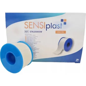 Náplast ZARYS International Group SENSIplast, fixační náplast z textilu na cívce, hypoalergenní, bílá, nesterilní Varianta: 5cm x 5m