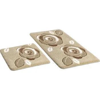 Protiskluzová podložka Bellatex ULTRA sada 60 × 100, 60 × 50 cm - hnědé růže