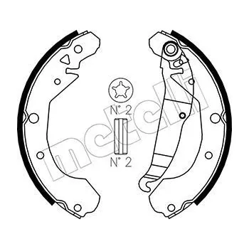 Brzdová čelist Sada brzdových čelistí, , 18017907, METELLI, 53-0048