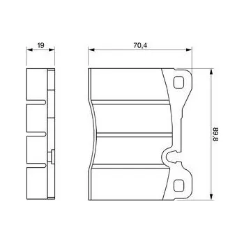 Brzdová destička Sada brzdových destiček, kotoučová brzda, , BOSCH, 0 986 464 372