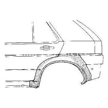 Blatník karosérie Plech na opravu zadního blatníku LEVÝ, 3734147,5050581,, ECAR, 5507836Q