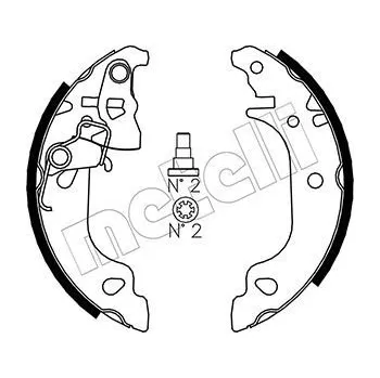 Brzdová čelist Sada brzdových čelistí, , METELLI, 53-0079