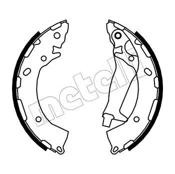 Brzdová čelist Sada brzdových čelistí, , 583050UA00, 583050XA10, 583053XA00, 58305B4A70, 58305C7A00, 58305F2A00, 583500PA00, 58350F2A00, 58350K6A00, METELLI, 53-0189
