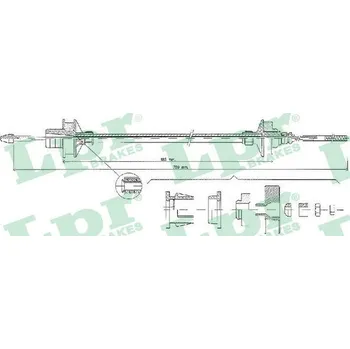 Spojkové lanko Tazne lanko, ovladani spojky, , 2150P4, LPR, C0336C