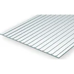 Plastová deska s tenkými žebry, rozteč 12,7 mm, tloušťka 1 mm, formát 150x300 mm