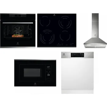 Set domácích spotřebičů ELECTROLUX KOEBP39X + ELECTROLUX EHF6343FOK + ELECTROLUX LFC316X + ELECTROLUX LMS2203EMX + ELECTROLUX EEM48300IX