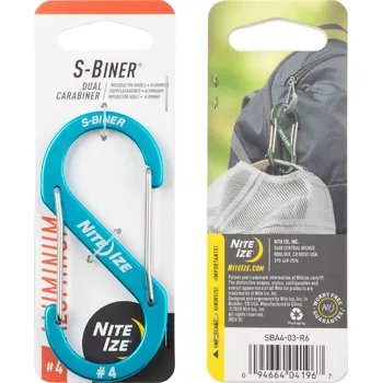 Vybavení pro přežití Nite Ize S-biner Hliníková oboustranná karabina velikost a barva: #4 modrá