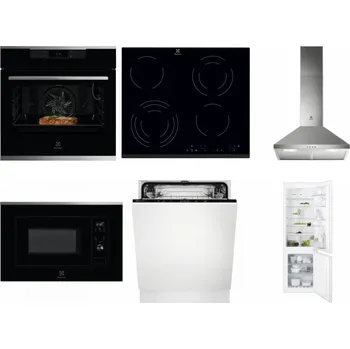 Set domácích spotřebičů ELECTROLUX KOEBP39X + ELECTROLUX EHF6343FOK + ELECTROLUX LFC316X + ELECTROLUX LMS2203EMX + ELECTROLUX EEA27200L + ELECTROLUX ENT6TF18S
