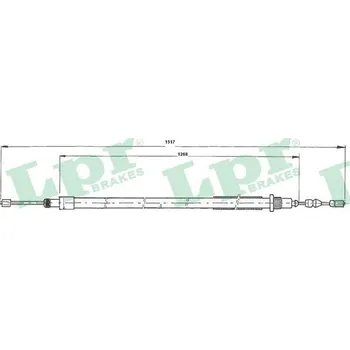 Lanko parkovací brzdy Tažné lanko, parkovací brzda, , 474570, LPR, C0622B