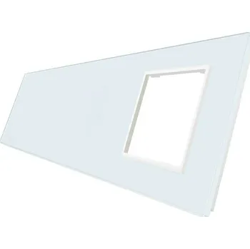 vypínač WELAIK trojnásobný skleněný panel 0+0+zás - bílý