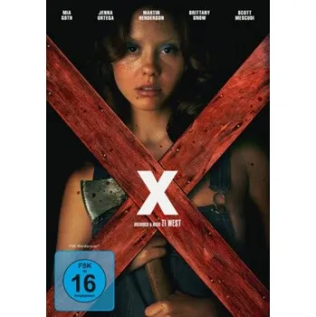 DVD film X, 1 DVD – Ti West,Mia Goth,Jenna Ortega,Brittany Snow (DE)