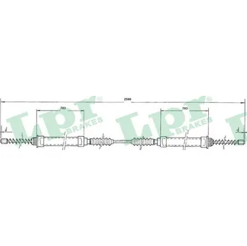 Lanko parkovací brzdy Tažné lanko, parkovací brzda, , ZF4450938, LPR, C0170B