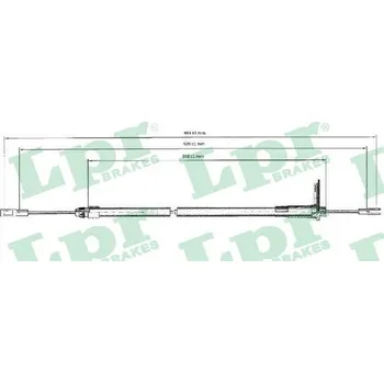 Lanko parkovací brzdy Tažné lanko, parkovací brzda, , 2024200185, 2024202285, LPR, C0440B