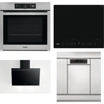 Set domácích spotřebičů WHIRLPOOL AKZ9 9480 IX + WHIRLPOOL WL S7260 NE + WHIRLPOOL AKR 62F LT K + WHIRLPOOL WSBO 3O34 PF X