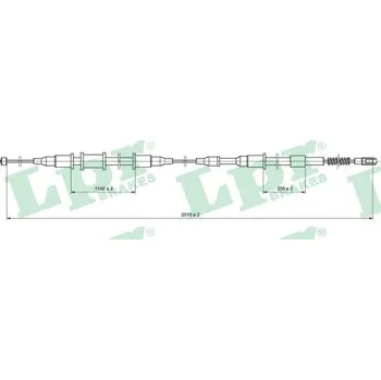 Lanko parkovací brzdy Tažné lanko, parkovací brzda, , 522546, 90112980, LPR, C1341B