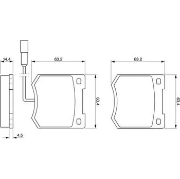 Brzdová destička Sada brzdových destiček, kotoučová brzda, , BOSCH, 0 986 424 417