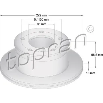 Brzdový kotouč Brzdový kotouč, , 2D0615601A, 9024230112, 9024230312, A9024230112, A9024230312, TOPRAN, 107 689