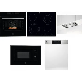 Set domácích spotřebičů ELECTROLUX KOEBP39X + ELECTROLUX EHF6343FOK + ELECTROLUX LFG716X + ELECTROLUX LMS2203EMX + ELECTROLUX EEM48300IX