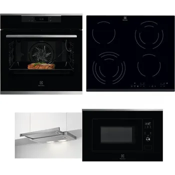 Set domácích spotřebičů ELECTROLUX KOEBP39X + ELECTROLUX EHF6343FOK + ELECTROLUX LFP326S + ELECTROLUX LMS2203EMX