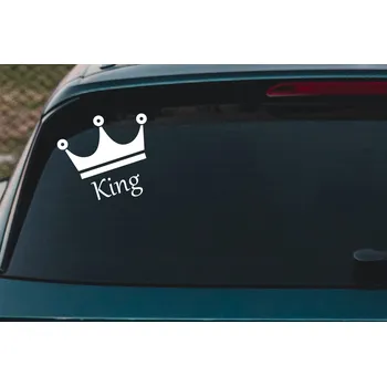 Samolepící dekorace Lepy.cz Samolepka na auto King Velikost (šířka x výška): 15x14cm, Barevná varianta: Světle šedivá